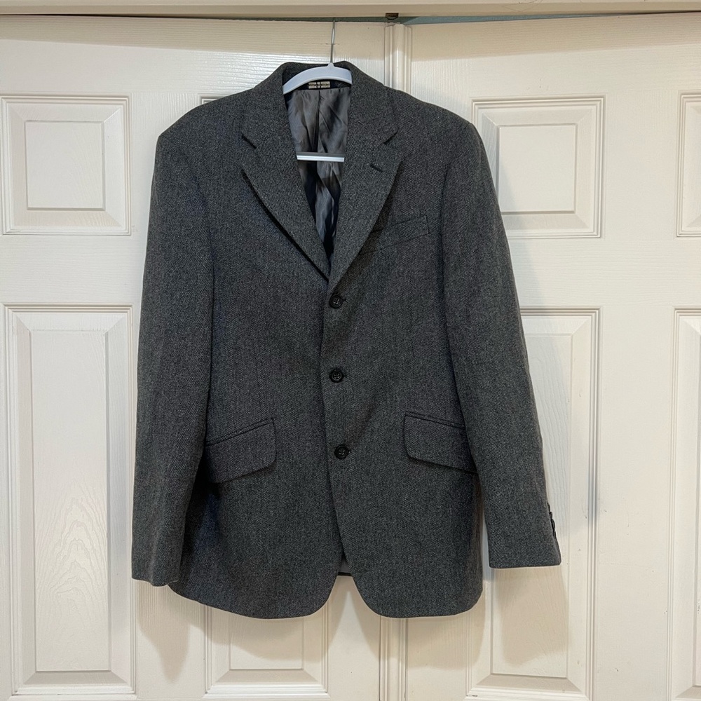 Banana Republic Mens 40S Gray Wool Jacket Sports Coat Business Casual Blazer